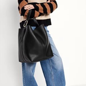 New Large Cassie Tote Bag Black Old Navy